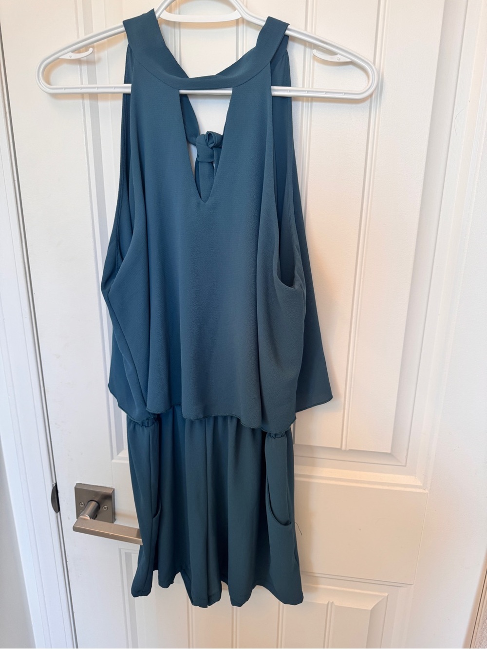 Sleeveless Tie-Back Romper